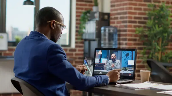 One-on-one coaching session via video call